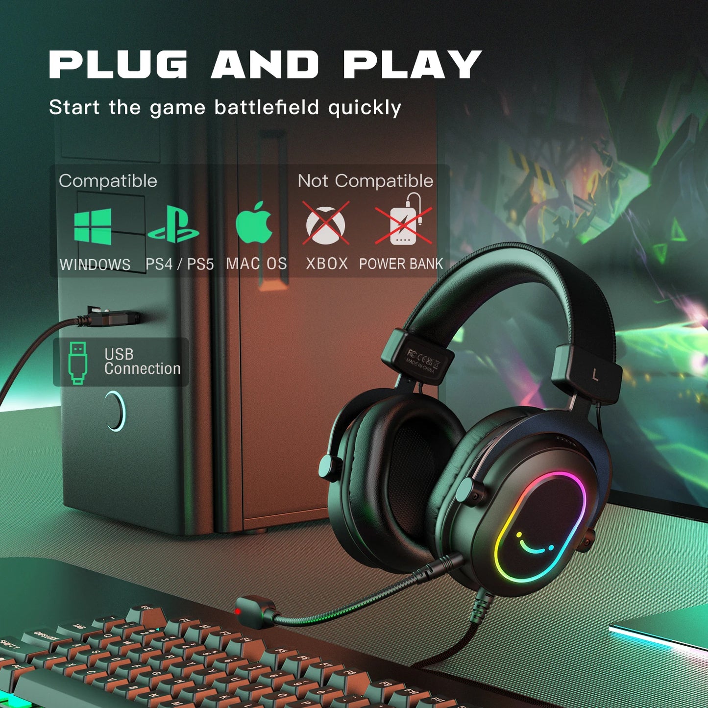 Dynamic RGB Gaming Headset