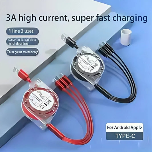 ⚡ 3-in-1  Fast Charging Cable