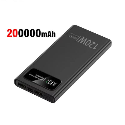 120W 200000mAh Power Bank – Super Fast Charging