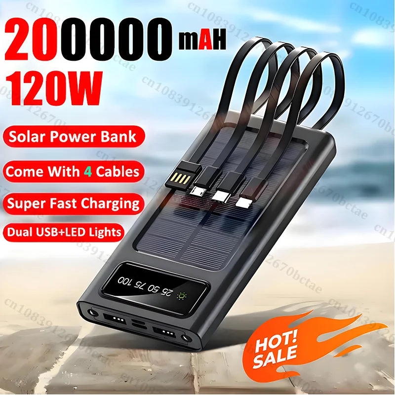 200000mAh Solar Power Bank
